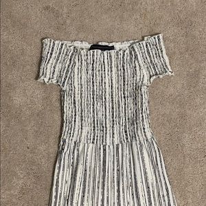 Long romper black and white